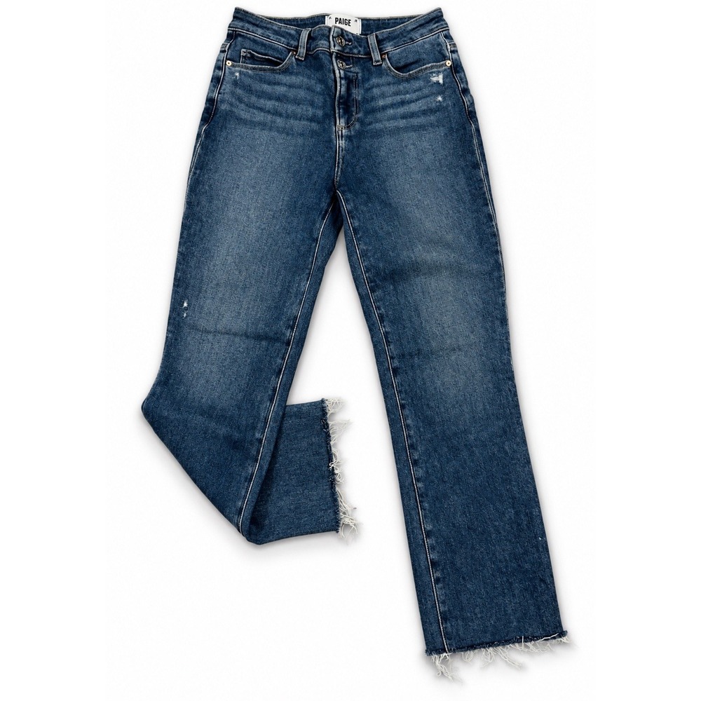 PAIGE Cindy High Rise Straight Leg Jeans Blue Women Size 26 Denim